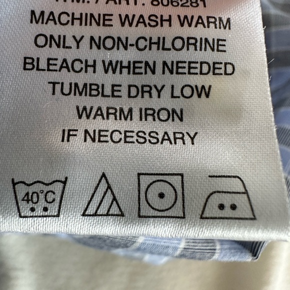 Barakett Men's Plaid Long Sleeve Button Down Shirt Blue Grey Size 17 36/37 - Picture 10 of 11